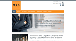 Desktop Screenshot of mcklawyers.com.au